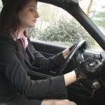 Paige Erin Turner in Nylons & Gloves Going to Work, 1 of 4