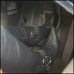 Marilyn Battles the Volvo in OTK Boots & Gloves, 4 of 7