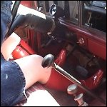 Scarlet Driving the Bronco in Red Boots