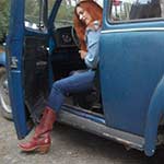 Vivian Ireene Pierce Flirty Cowgirl Boots Crank & Rev in the Bug