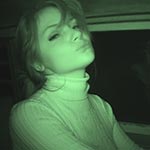 Kimberly Heart Night Vision Tease in the Bus