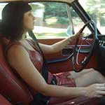 Hana Driving the Volvo in Ankle Strap Pumps – #524a