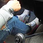 Anna Komis Cranking the Volvo in Hi-Top Sneakers, 2 of 2