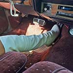 Jewels Raising Hell in the Caddy in White Boots