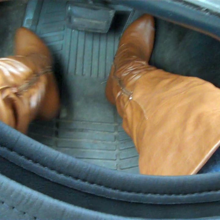 Raquel Derek Morning Cold Start & Coffee in Brown OTK Boots POV, 2 of 2