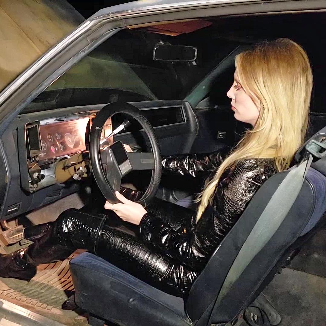 Milena Night Cranking & Flooding the Monte in Leather Suit & Boots