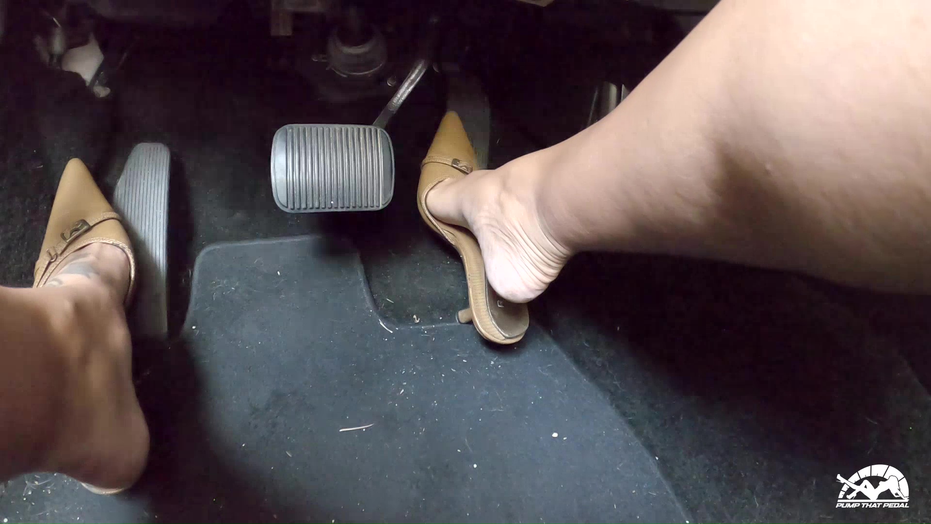 1421 (Pedals) - Jane Domino Driving the Explorer in Slingbacks for You