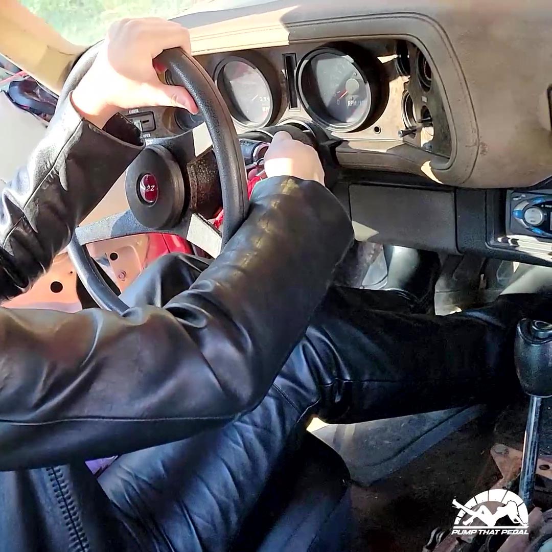 Paige Erin Turner Cranking & Revving in Full Leather Outfit After Custom 1436